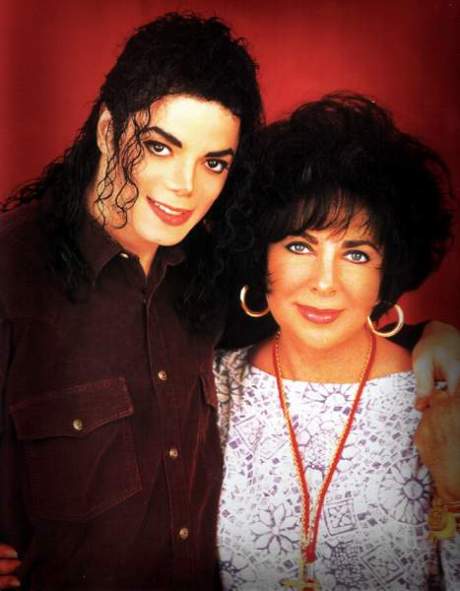 Michael e sua grande amiga, a atriz Elizabeth Taylor