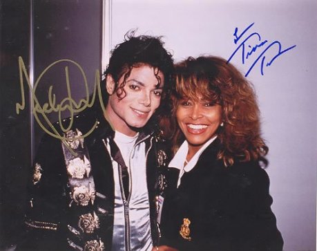 Michael Jackson e a admirada amiga e cantora Tina Turner